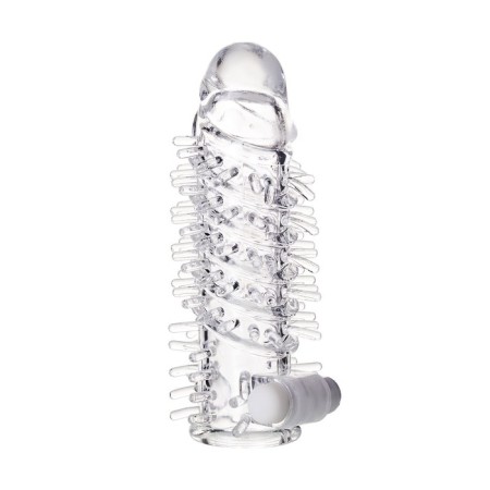 Toyfa A-Toys Fril penis with vibropuli, TPR, transparent, 13.4 cm-1