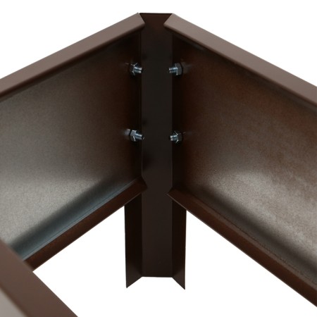 The flowerbed is galvanized "trapezoid", d = 60 cm, h = 15 cm, brown, Greengo-12