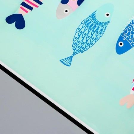 Tile tile "Fish on a blue background" 60x90cm-2