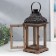 Summary tree on 1 candle "Lantern with a carved roof" dark brown 33x14.5x14.5 cm