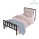 Metal collapsible bed with ORT. Osn Venus 900x1900 black