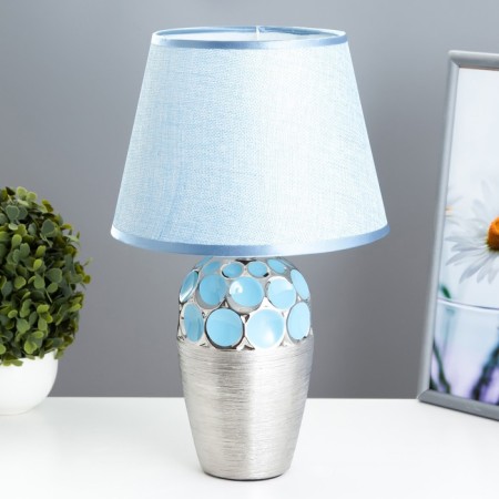 E14 40W Blue-Chromovye table lamp "Assami" 22.5x22.5x35 cm Risalux