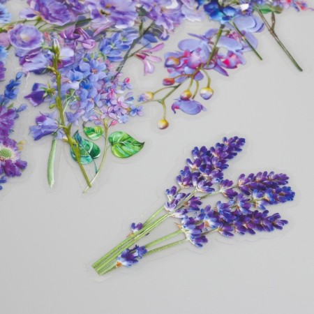 Stickers for creativity PLC PVC "Lilac Field" set 40 pcs 9x10.5 cm-2