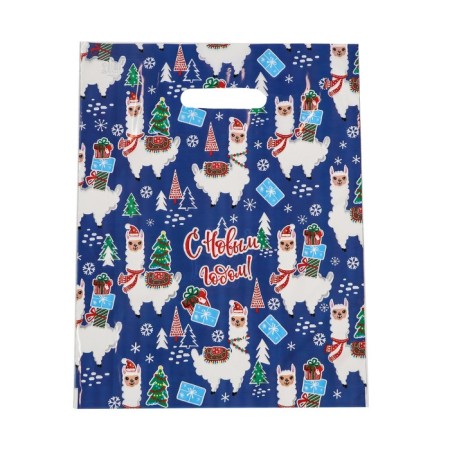 Package "Fun Christmas", plastic with a cut pen, 30x40 cm, 30 μm