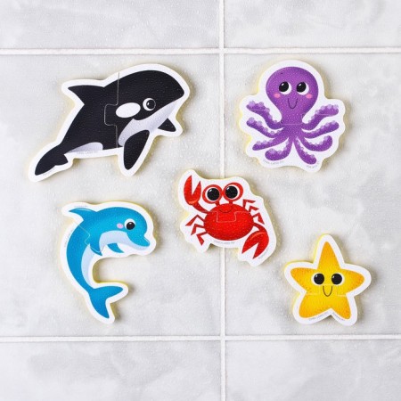 Soft puzzle for kids "sea animals", 5 puzzles, crumb me-5