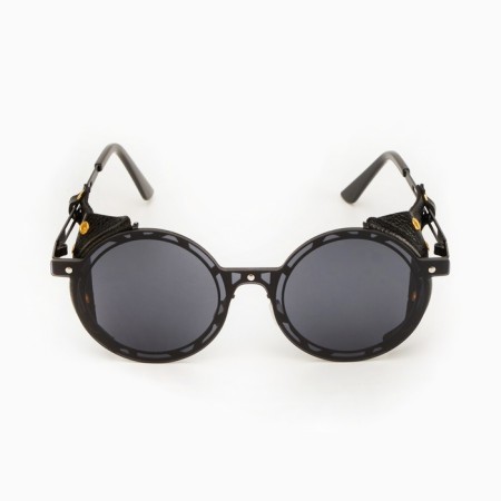 Sunscreen glasses, UV 400, leather curtains, pipe 14.7 cm, width 14.4 cm, lens 7 x 5.5 cm-4