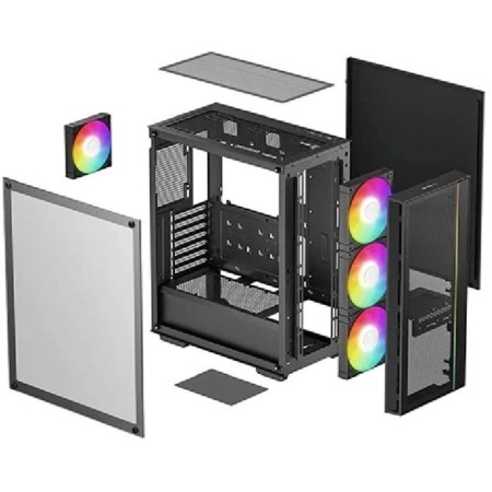 The DeepCool Matrexx 55 V4 Mesh Black Black BC BP 7x120mm 2x140mm 2xusb3.0 Audio Bott PS 107039-3