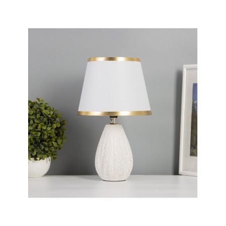 Table lamp "Tenderness" 1x40W E14 white/gold 20x20x34cm