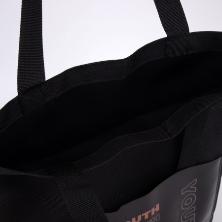 Textile choper with a pocket of Yourth, 35 x 0.5 x 40 cm, black-3