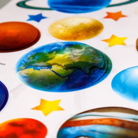 Plastic sticker multi -layer "Cosmos" mix 54x32 cm-1