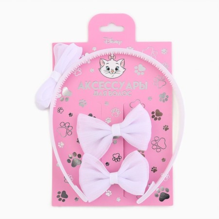 Gift set: hair rim 11 cm, hair clip 6.5 cm, 2 pcs, cats aristocrats