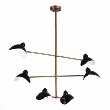 Люстра подвесная St Luce. SL1801.303.06. Minne. 6х60 Вт, E14, 120х120х60 см, цвет античная бронза