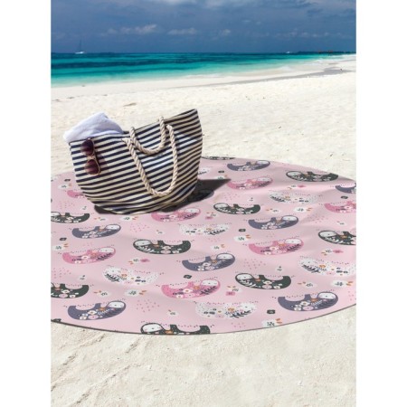Pareo and beach rug "Flower Lenovers", D = 150 cm-2