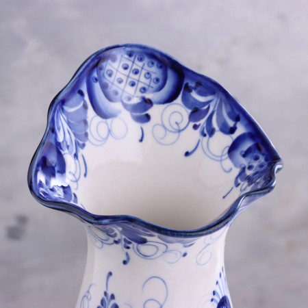 VAZ Gzhel "Paradise", white-blue, ceramics,-4