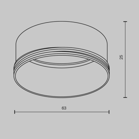 Decorative ring for Focus LED 20W, 63x63x24.5 mm, white-3