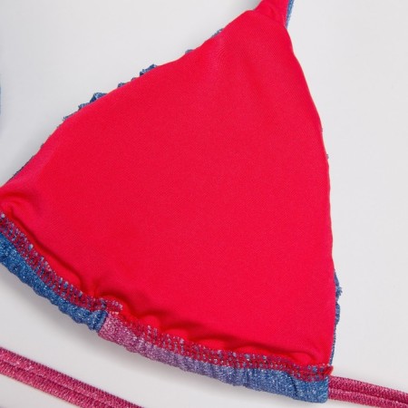 Swimsuit female separate minku pink color/blue, size 42-8