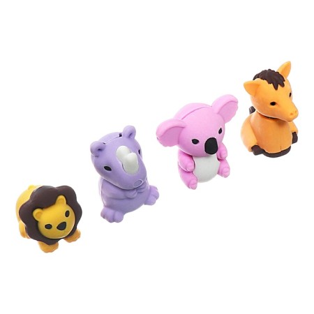 Set of curly erasers "animals", 4 pieces, mix-6