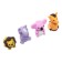 Set of curly erasers "animals", 4 pieces, mix