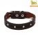 The leather collar "Strict spike", 56 x 2.5 cm, Osh 35-45 cm, black