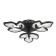 Chandelier 1093/3bk LED 72W 3000-6000k Dimmer black 50x50 cm Bayerlux