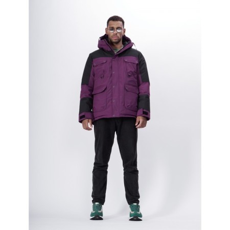 Ski jacket men, size 50, purple color-25