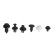 Clips and fasteners, 6 species, set 50 pcs