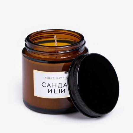 Candle in the bank Aromatic "Sandal and Shi", 6.2x6.2x6.5 cm, 9 hours-1