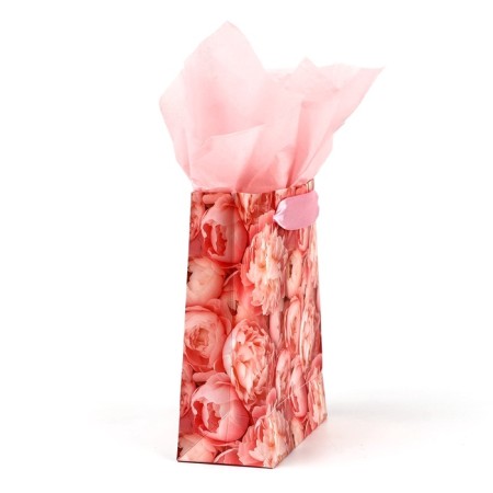 Packet laminated bilateral “peonies”, with quiet and postcard, S, 12 x 15 x 5.5-3