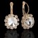 Earrings with rhinestones "Circle" party, large, color mix