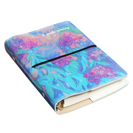 Note book A5, 160 sheets on the Daily Journal rings, Cover artificial leather, an illustration block 80 g/m2, mix-9