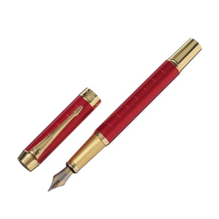 Gift Roller pen, in the leatherette case, the case is red, gold-2