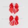 Baltic Babochka wedding for decor, satin, 2 pcs, red