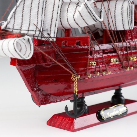 Souvenir Small Small Vincelot, sides red tree, white sails, 4 × 20 × 20 cm-4
