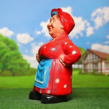 Garden figure "Mother -in -law with a broom average" 59x40x25cm mix-7