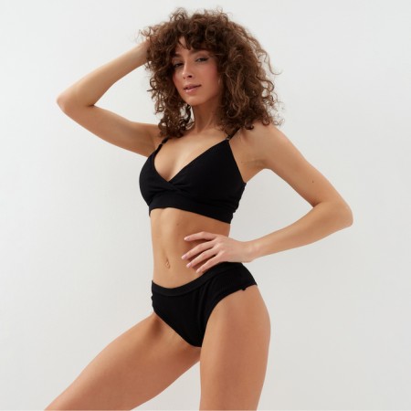 Female set (top, panties) Black color, size 46-48-2