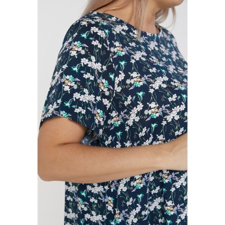 Women's dress, size 64, dark blue color-4