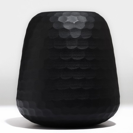 Vase for flowers "Sarah" made of black glass 22 x 20 x 20 cm