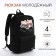 Youth backpack from textiles on a zipper, waterproof, 4 pockets, black color