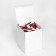 Set of candles in the cake "Spiral", 200pcs, 5 cm, red metallic