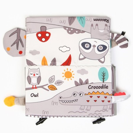 Developing folding rug with a book - rustle 3 in 1 "animals", crush me-7