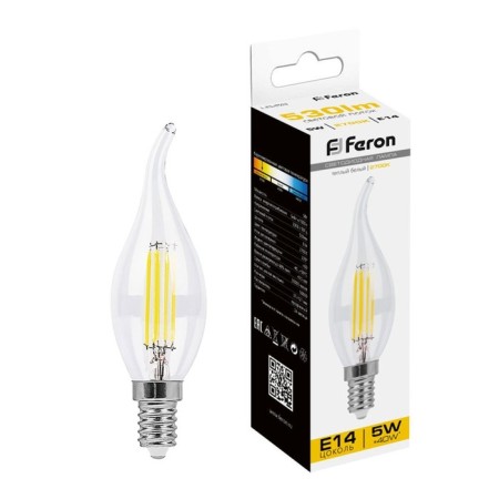 LED LED Feron, E14, 5 W, 230 V, white warm light