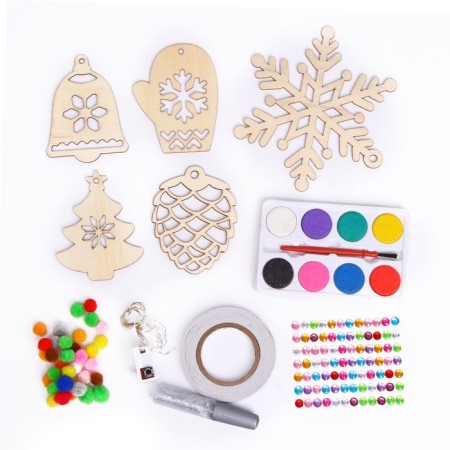 Set for creativity "New Year's garland, wooden toys"-2