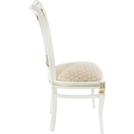 Wooden chair Mariano Buka Massive/Fabric, Milk/Beige 49x56x97 cm-3