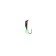Mormyshka column black + green ball, weight 0.35 g