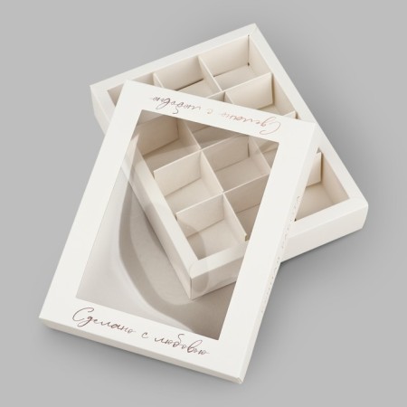 Folding box under 12 sweets “Handmade”, 14.4 x 18.4 x 3.8 cm-3