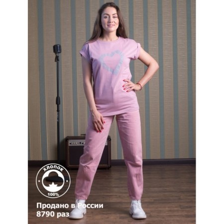 Female T -shirt, size 42, pink color