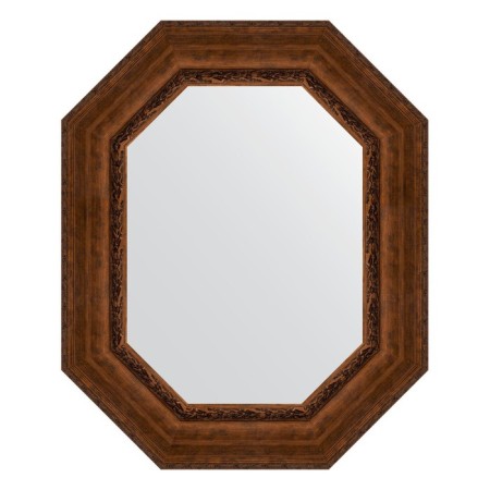 Mirror in the baguette frame, aged bronze with an ornament of 120 mm, 67x82 cm