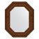 Mirror in the baguette frame, aged bronze with an ornament of 120 mm, 67x82 cm