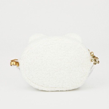 Bag's bag with lightning, long lace, white color-1
