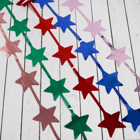 Rain "holiday" stars, 100x200 cm, mix